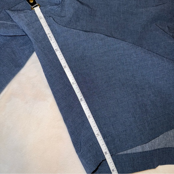 Adidas Men's Navy Herringbone Shorts - Picture 5 of 7